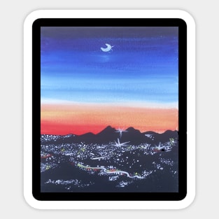 handpainted night sky Sticker